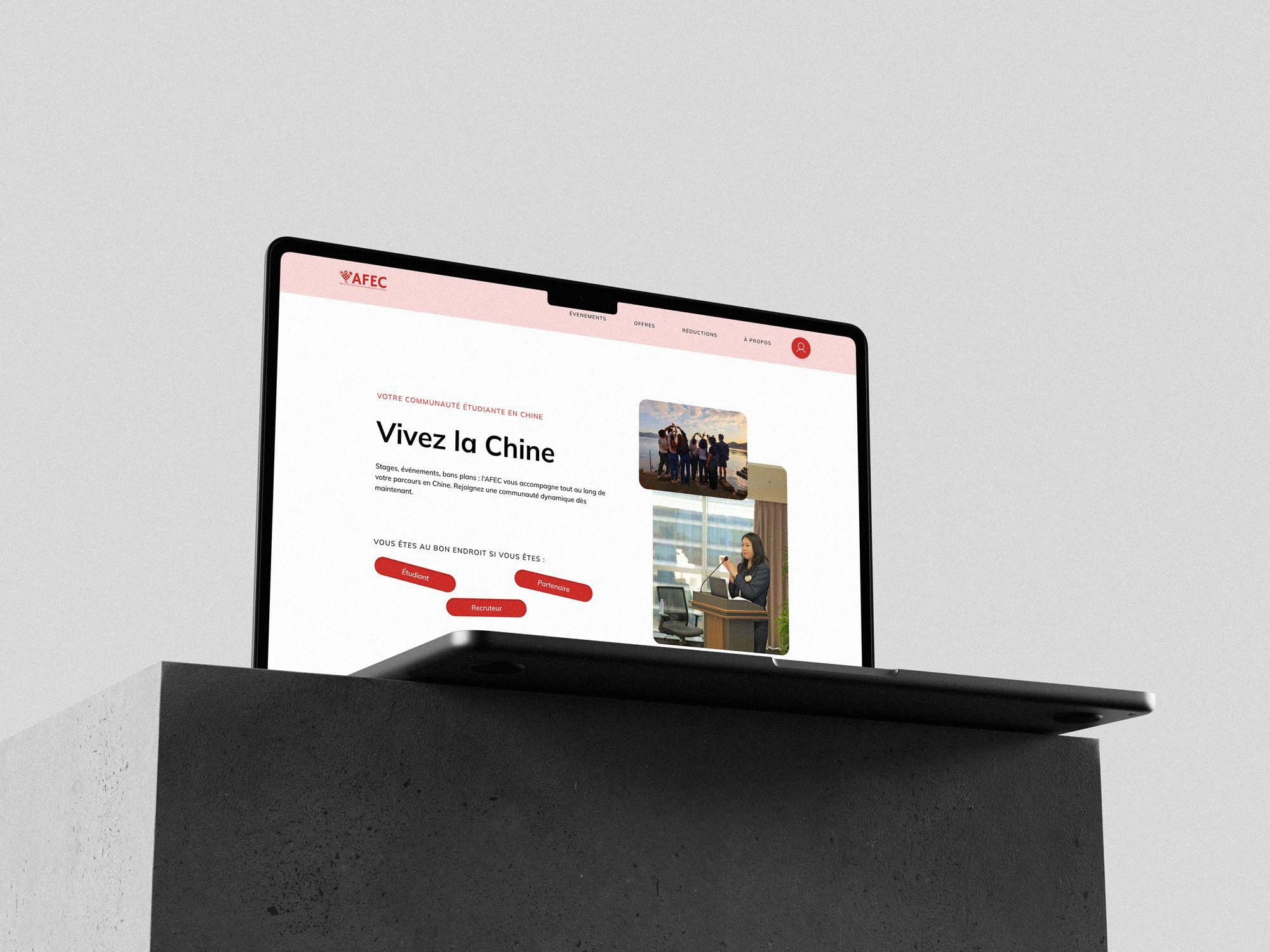 Site web AFEC, communauté étudiante en Chine