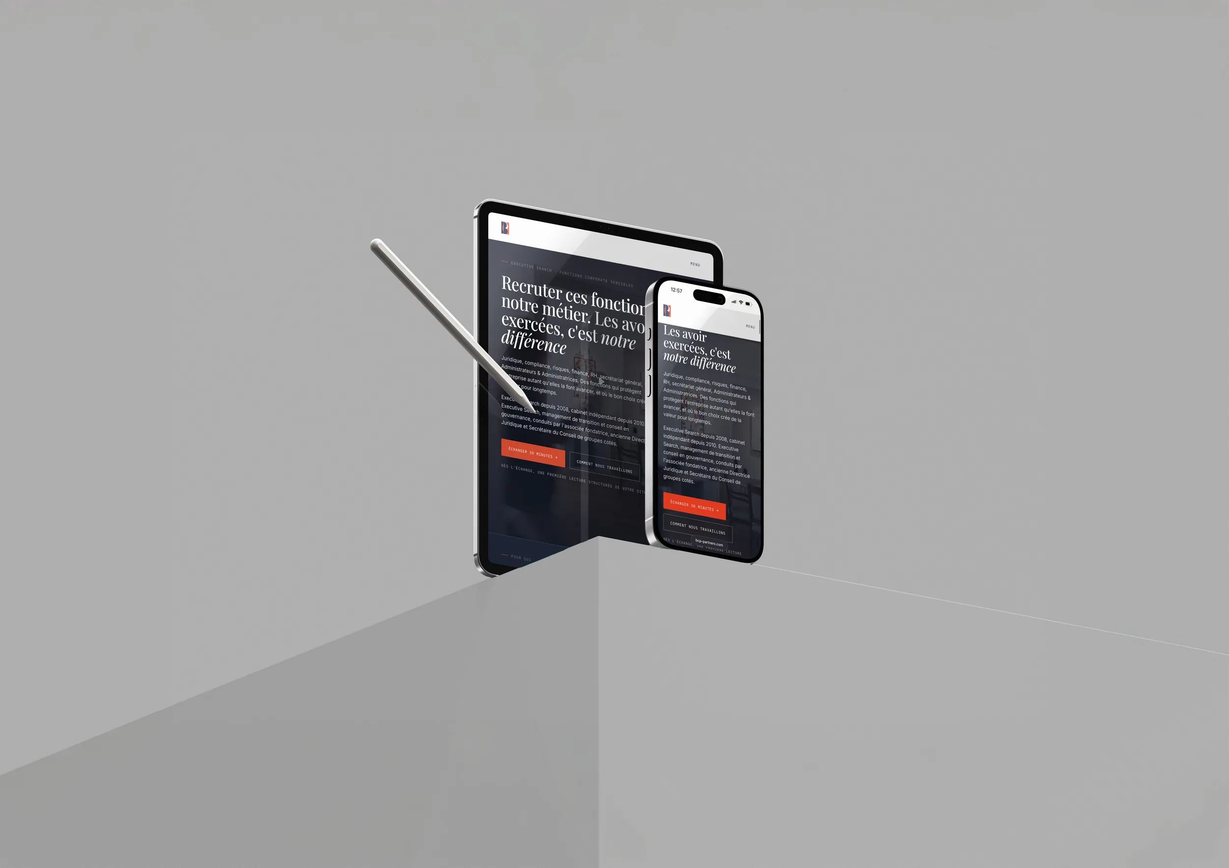 Site web sur-mesure BCP Partners, cabinet de recrutement à Paris