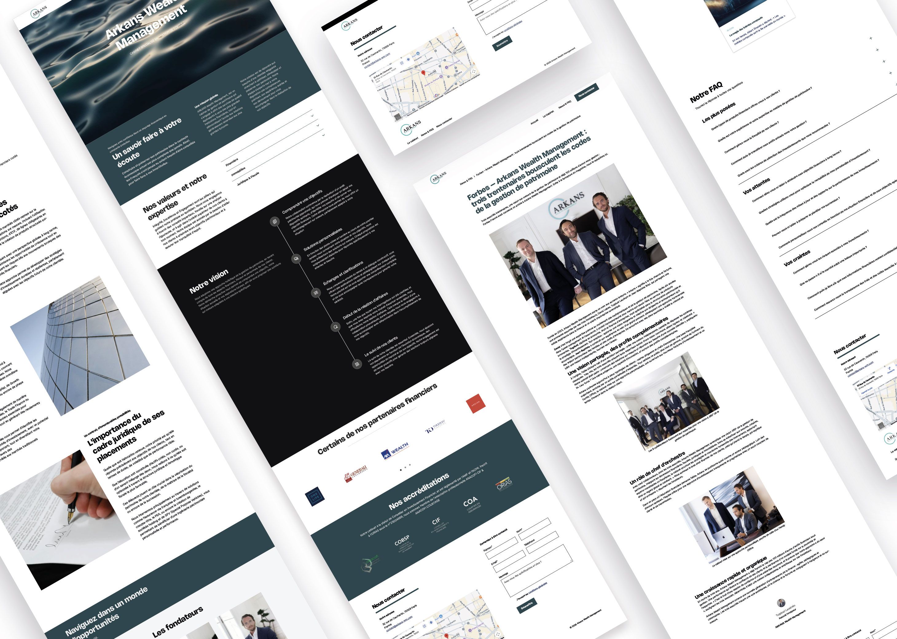 Pages du site Arkans en perspective