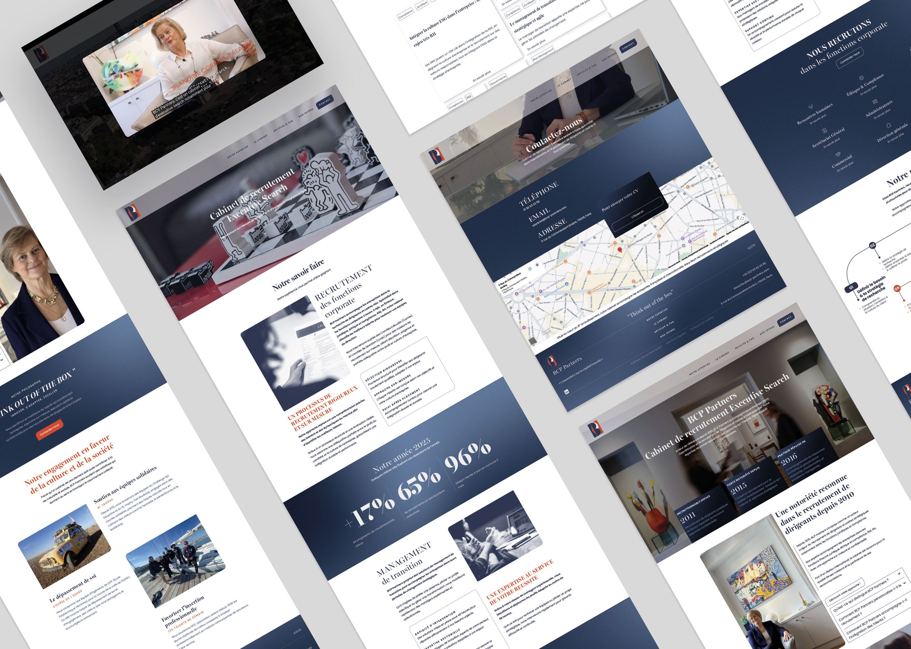 Pages du site BCP Partners en perspective