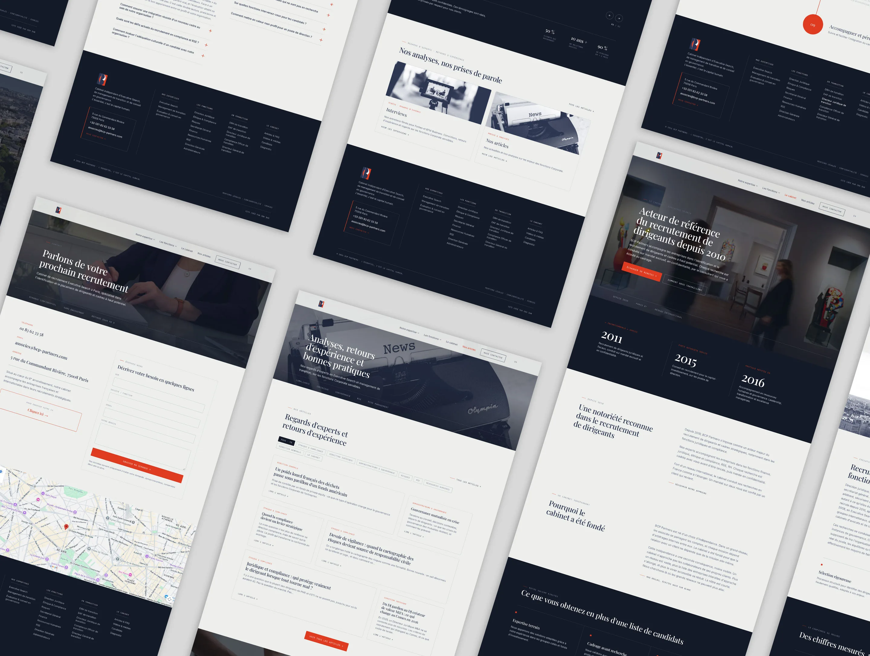 Pages du site BCP Partners en perspective