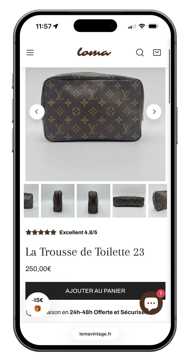 Écran mobile de la boutique Loma (4/7)