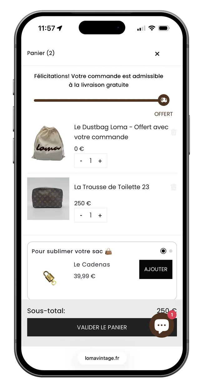 Écran mobile de la boutique Loma (6/7)