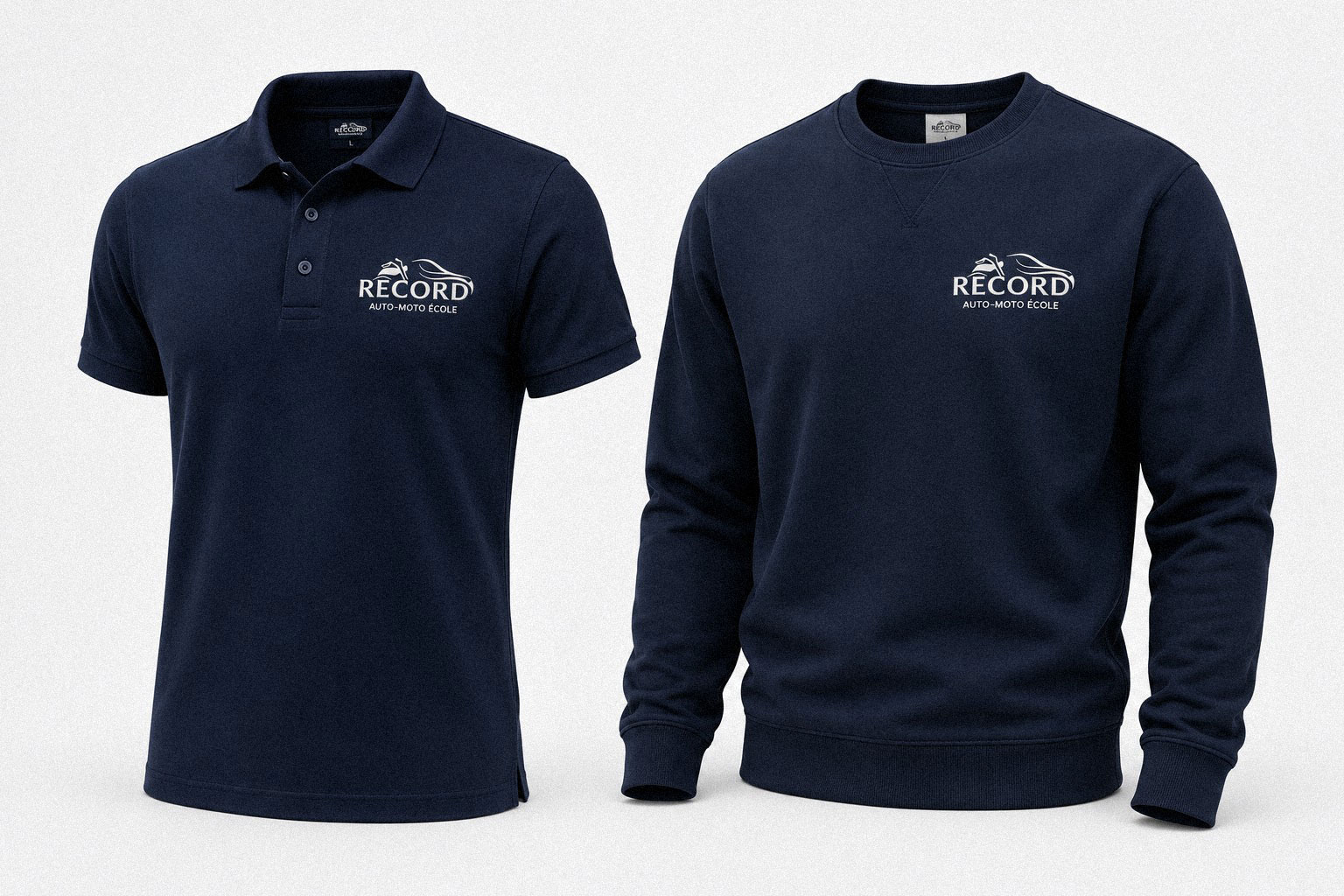 Polo et sweat RECORD brodés au logo